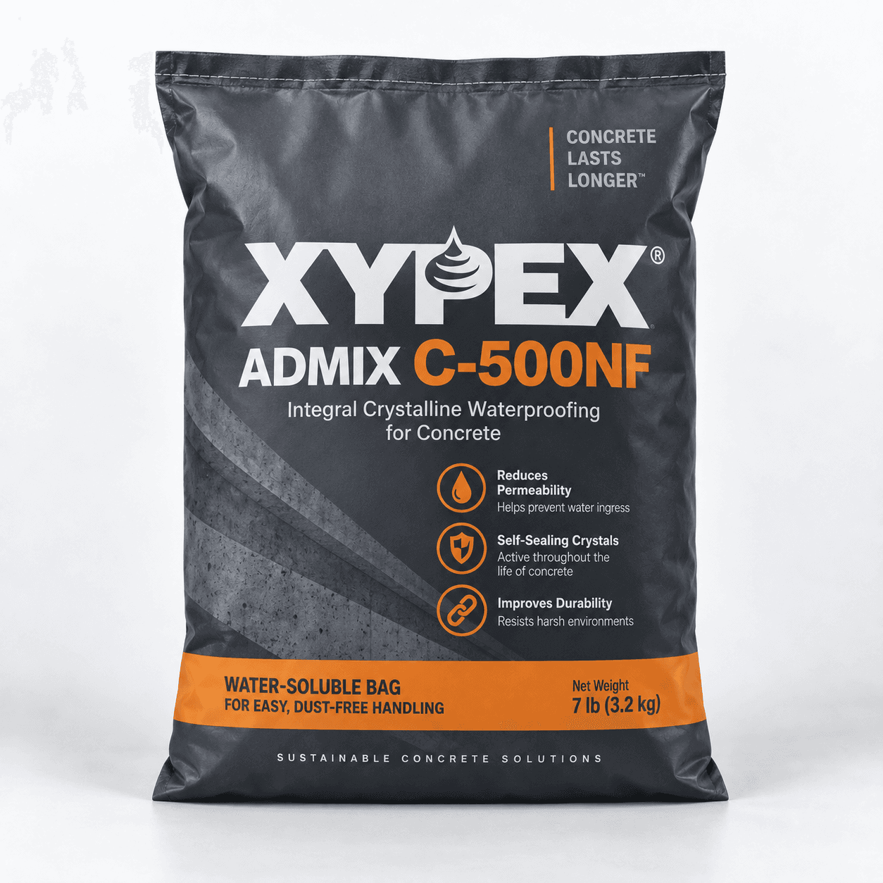 Product photo of XYPEX Admix C-500NF — 7 lb Water-Soluble Bag