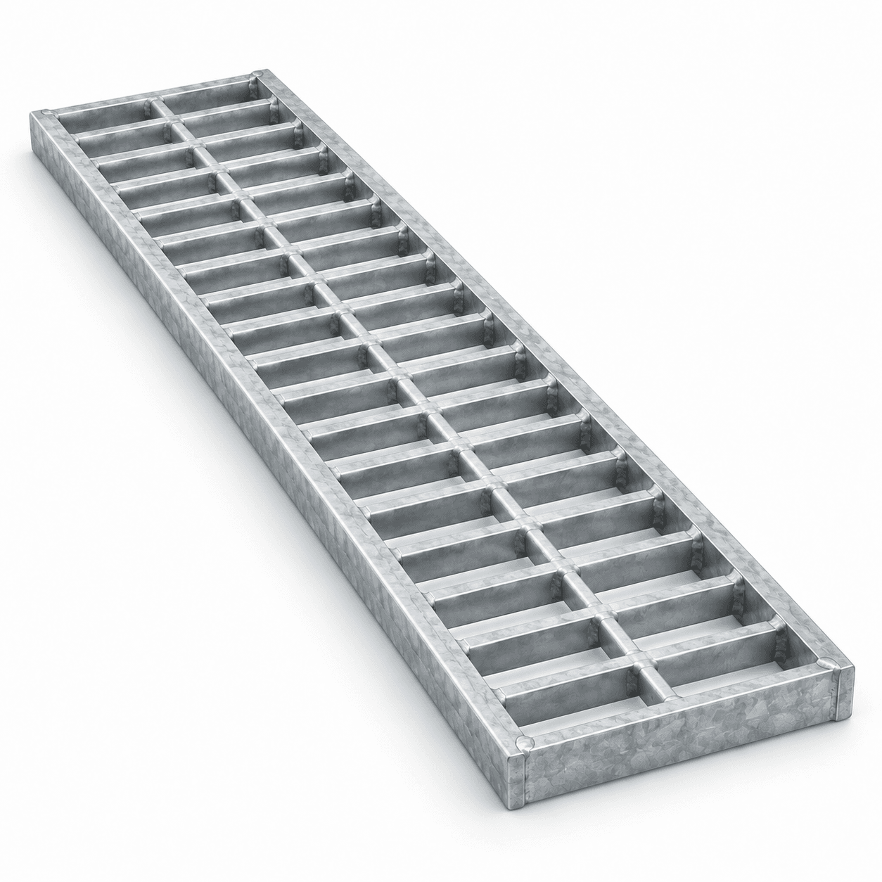 Product photo of 7" × 1" × 36" Galvanized Steel Trench Grate