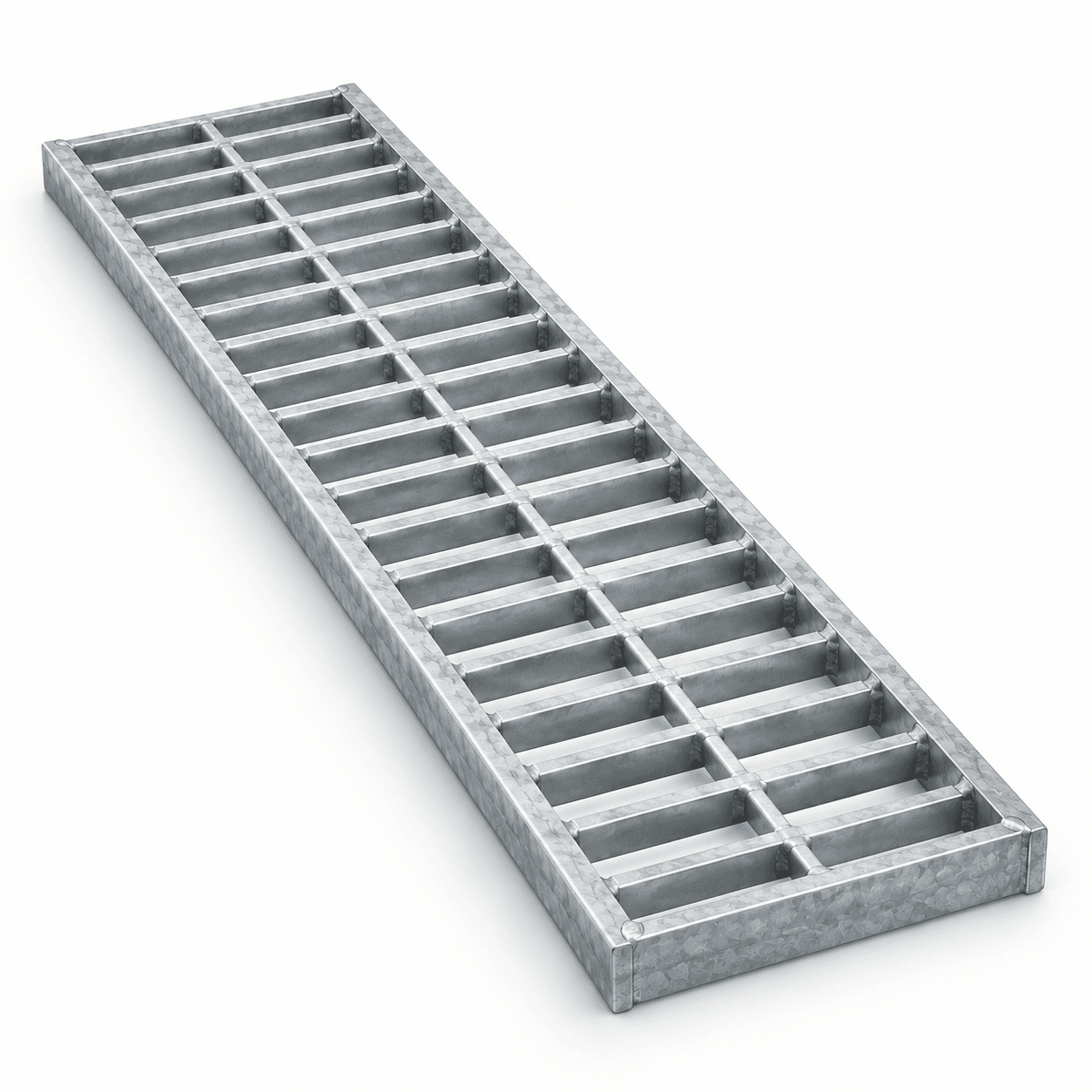 Product photo of 8" × 1" × 36" Galvanized Steel Trench Grate