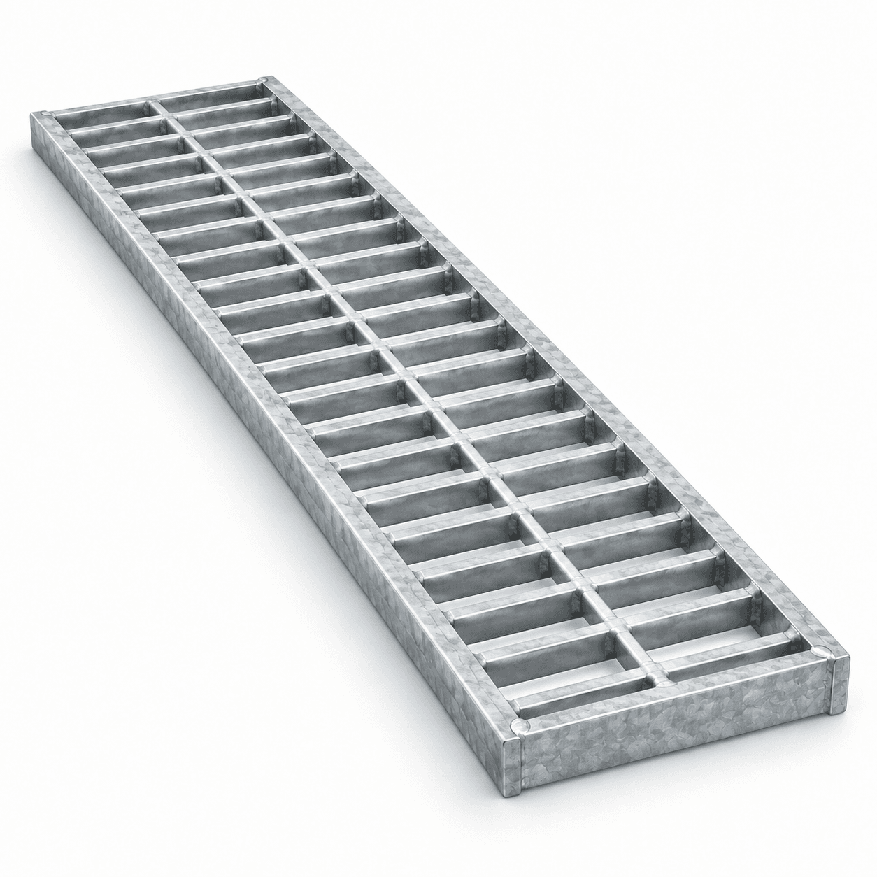 Product photo of 9" × 1" × 36" Galvanized Steel Trench Grate