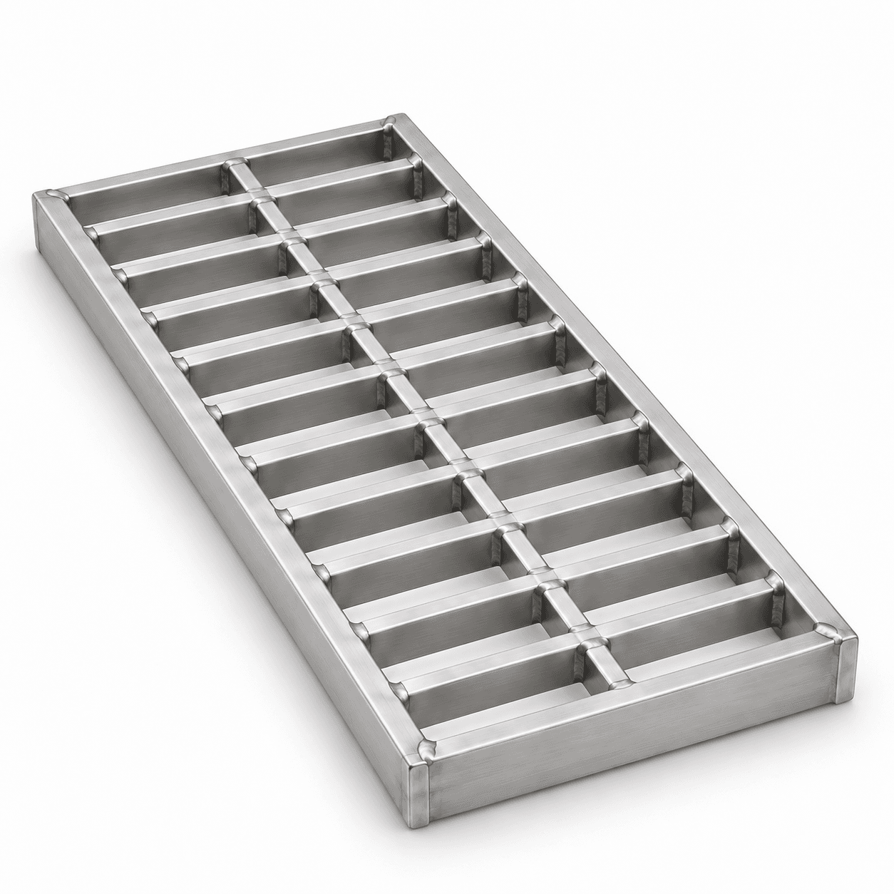 Product photo of 10" × 1.5" × 24" Stainless Steel Trench Grate