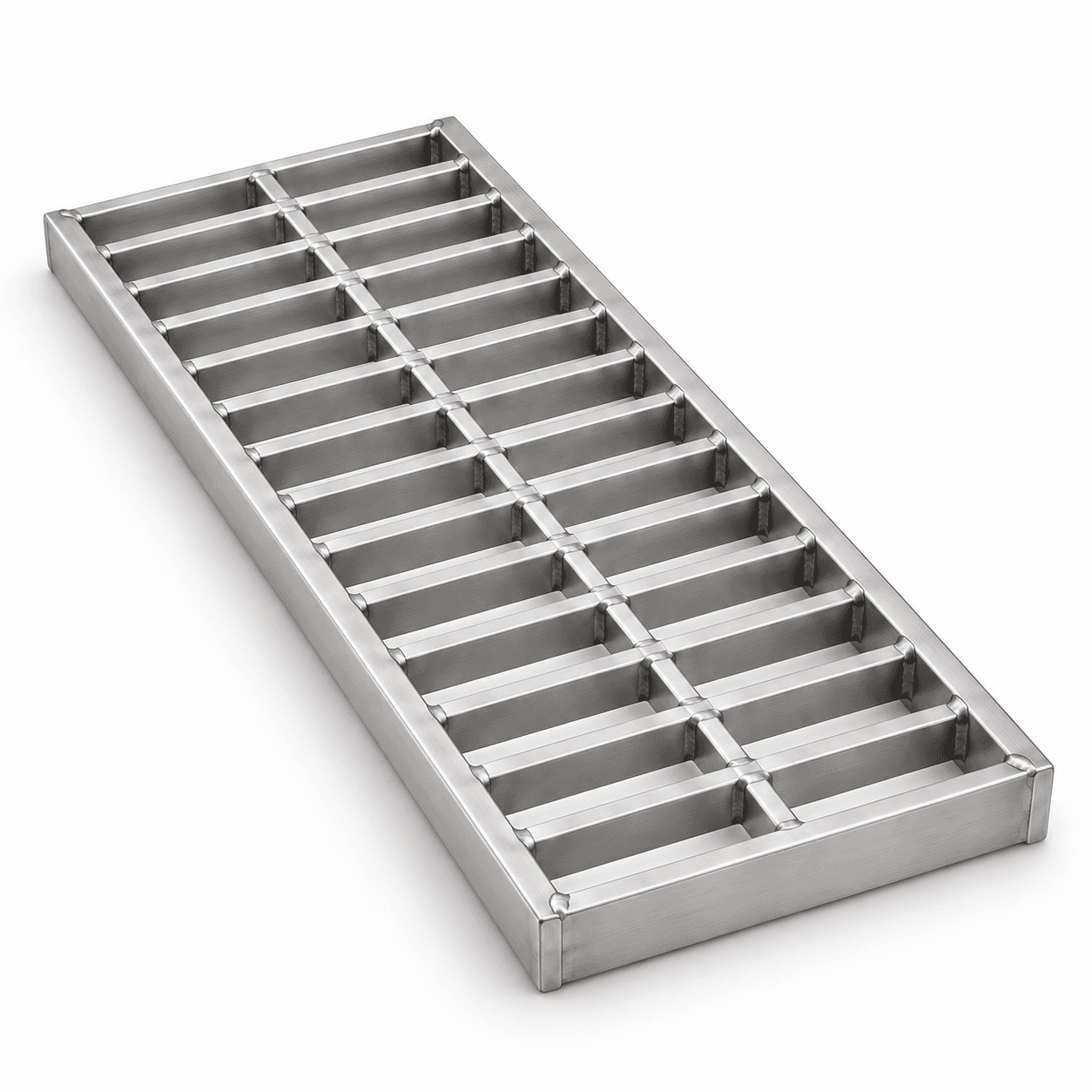 Product photo of 12" × 1.5" × 24" Stainless Steel Trench Grate