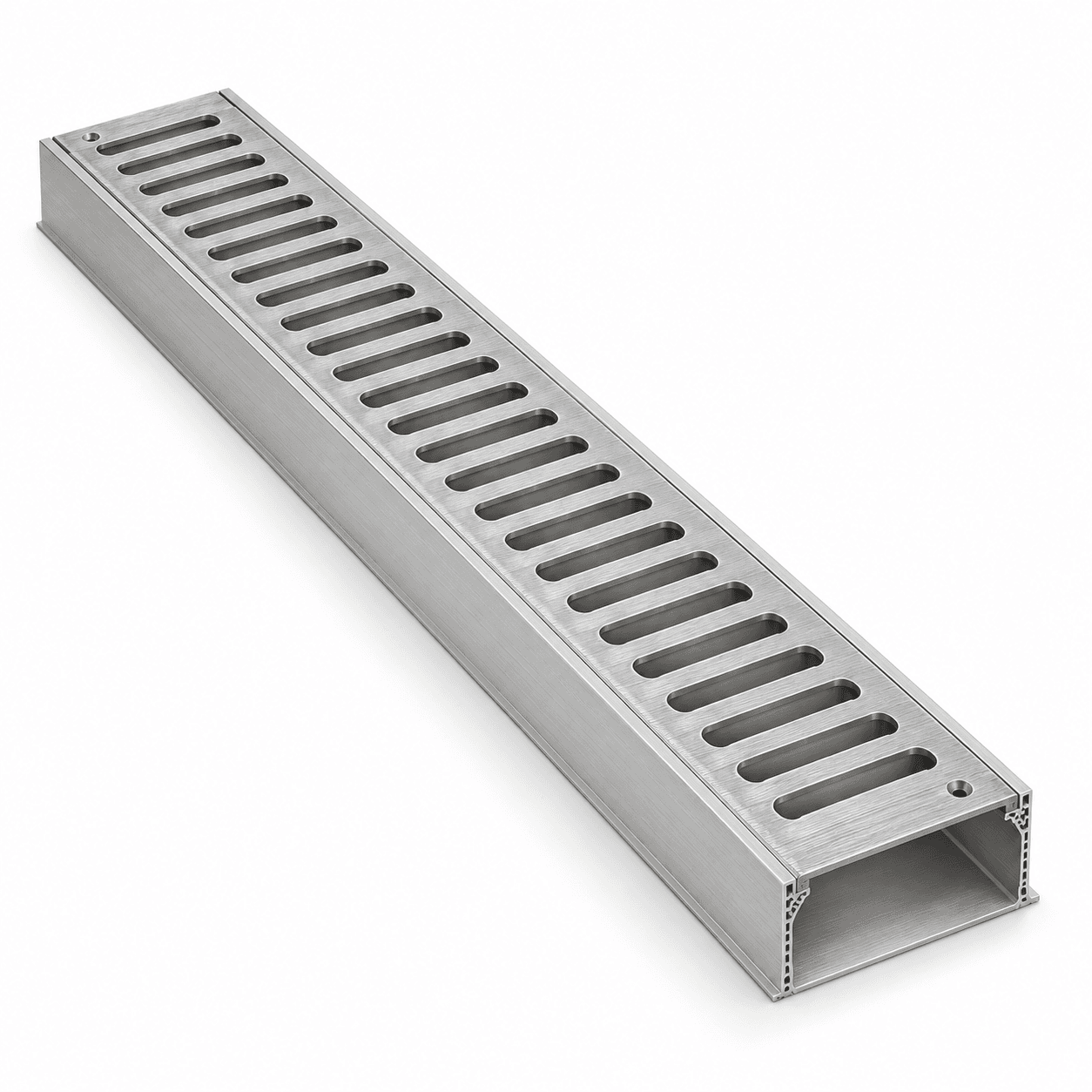 Product photo of 7" × 1.25" × 36" Aluminum Trench Grate