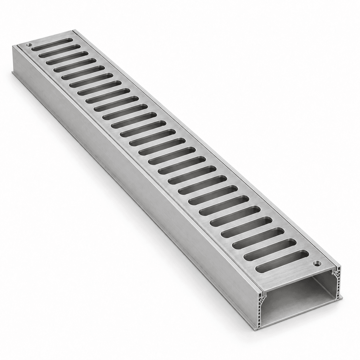 Product photo of 8" × 1.25" × 36" Aluminum Trench Grate