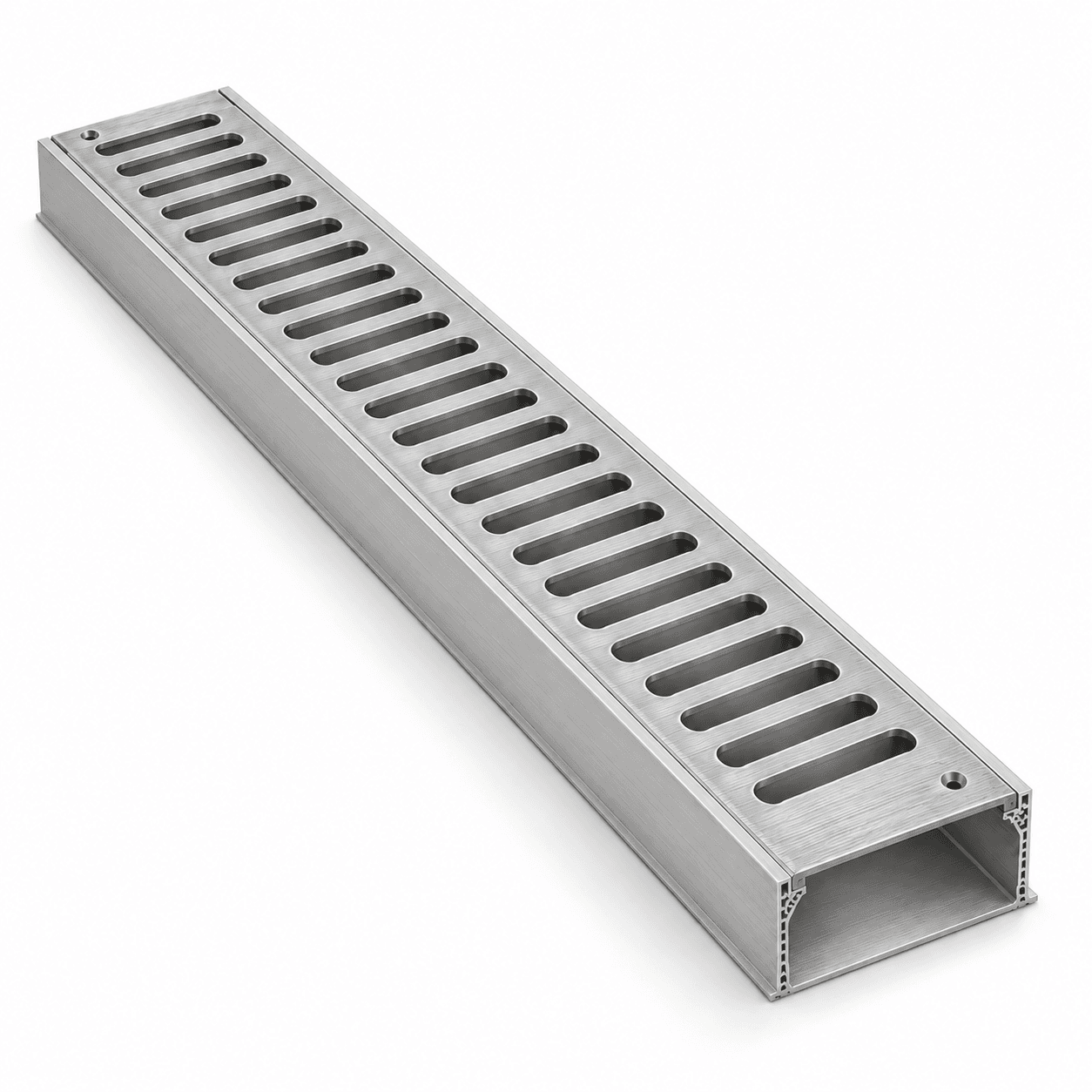 Product photo of 10" × 1.25" × 36" Aluminum Trench Grate