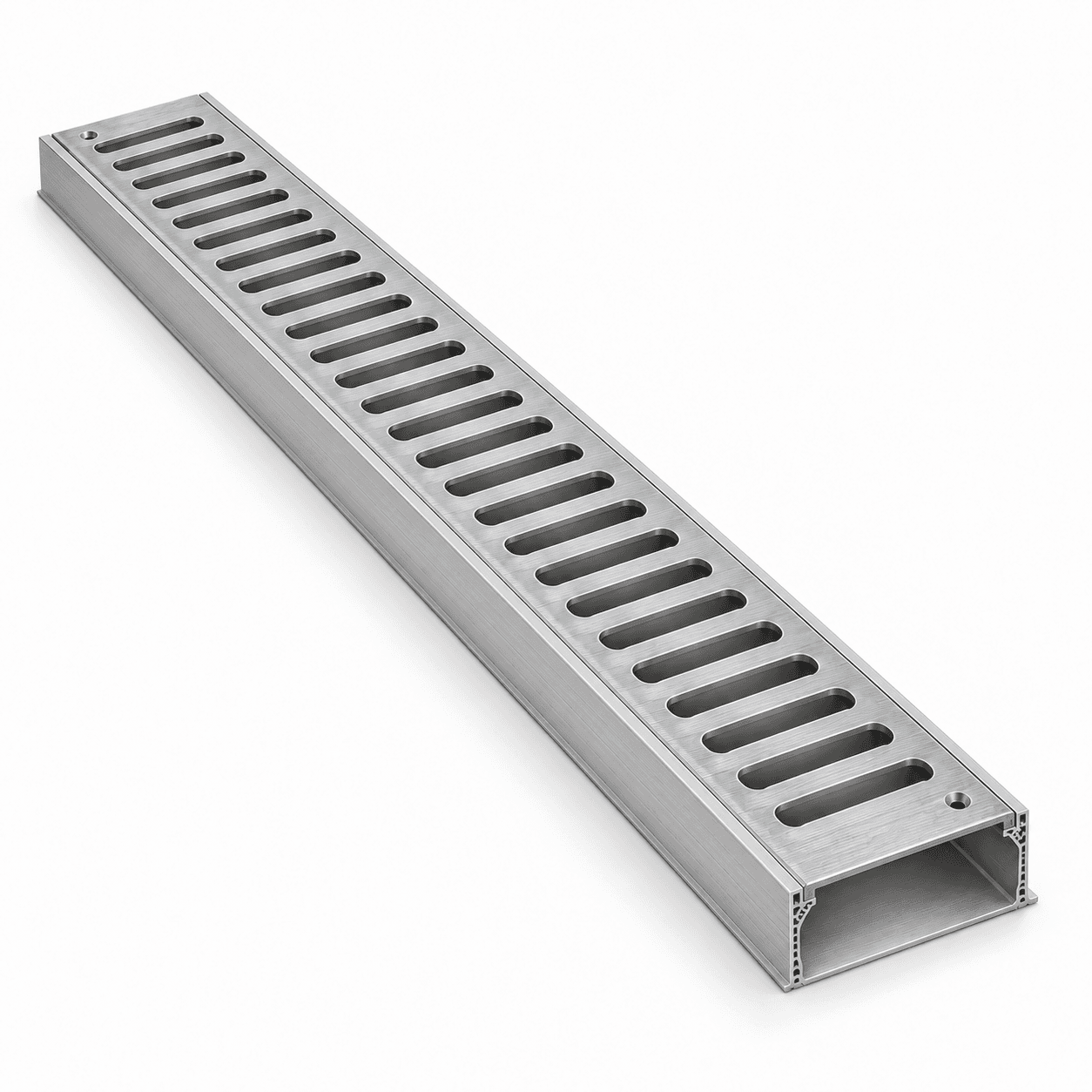 Product photo of 11" × 1.25" × 36" Aluminum Trench Grate