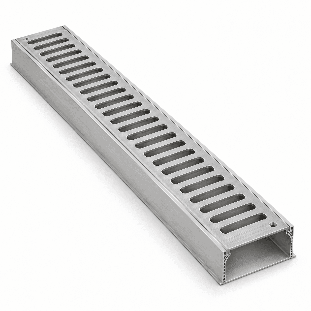 Product photo of 12" × 1.25" × 36" Aluminum Trench Grate