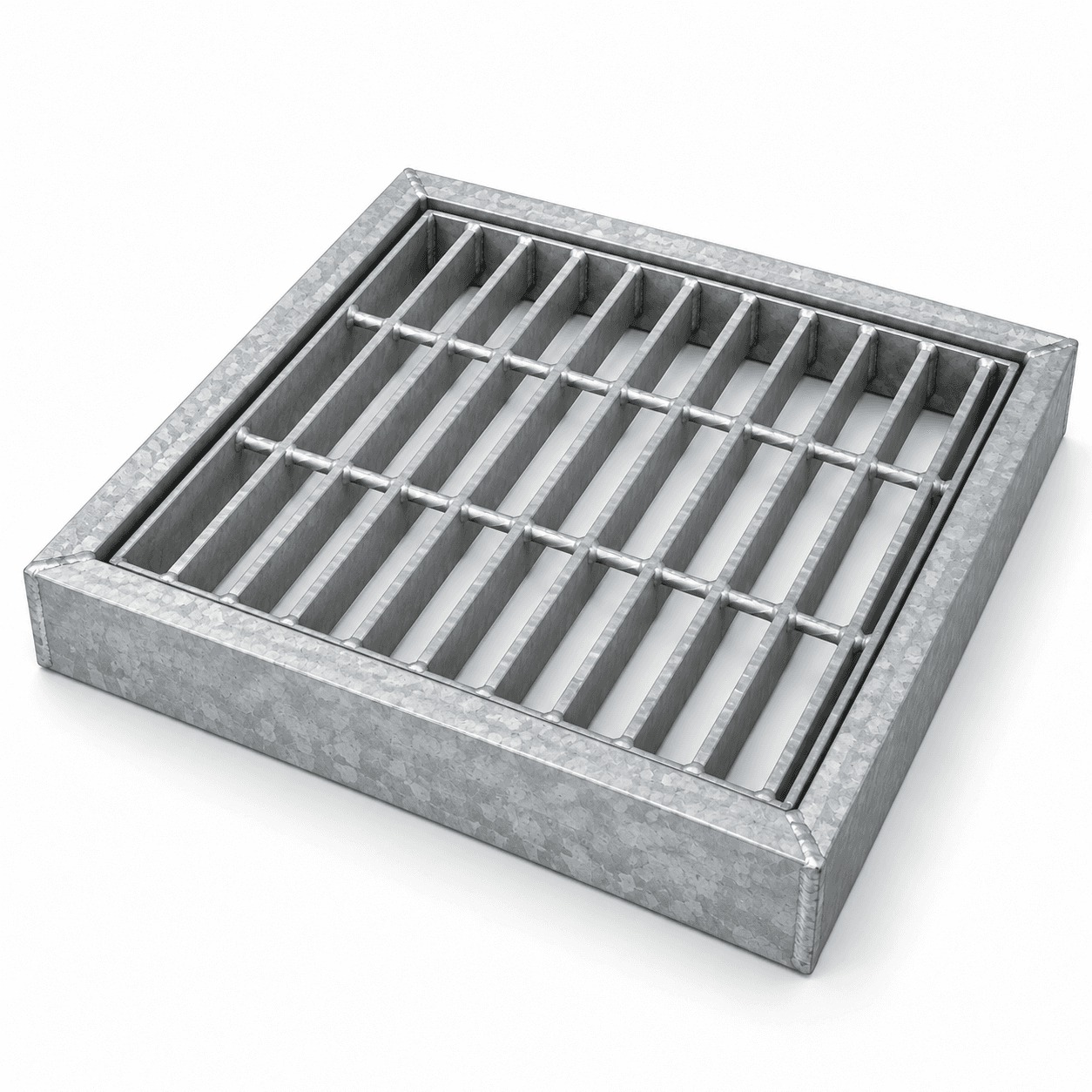 Product photo of 16" × 16" × 1.5" Galvanized Grate with Angle Iron Frame