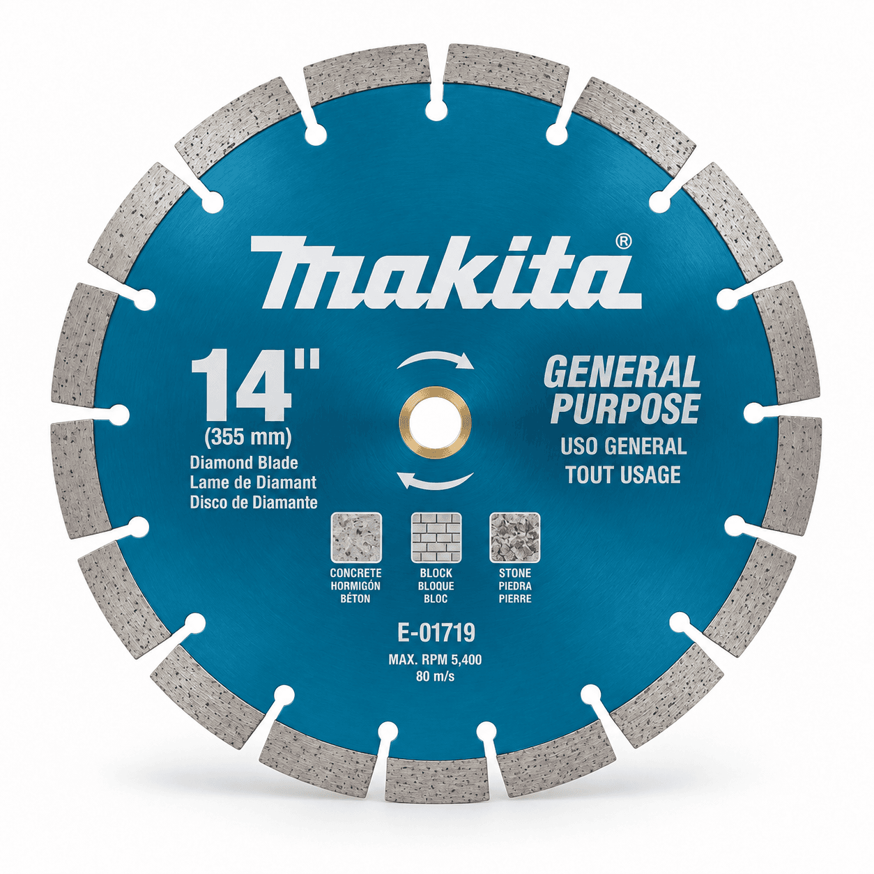 Product photo of Makita 14 in. Segmented General Purpose Diamond Blade — E-01719