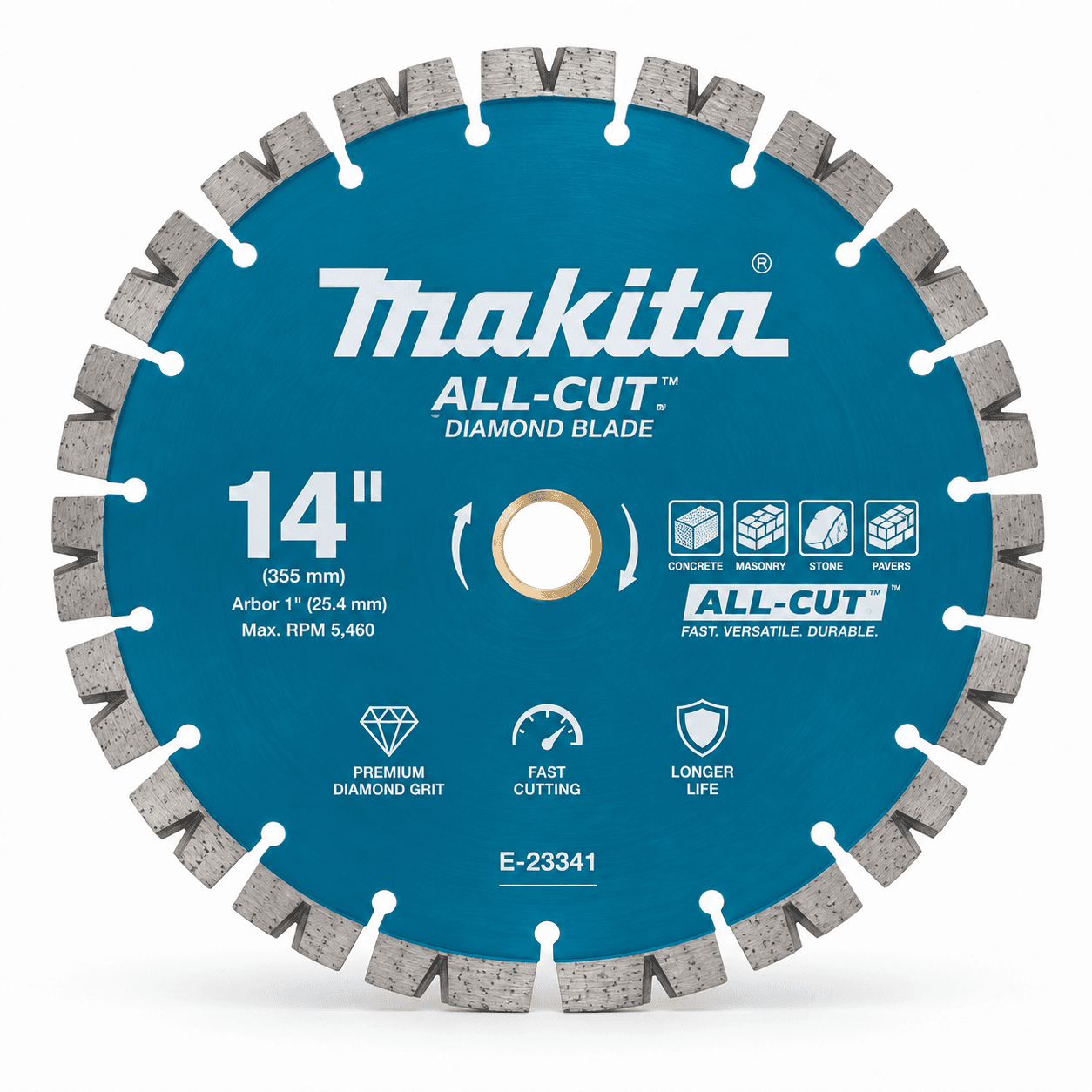 Product photo of Makita 14 in. All-Cut Segmented Rim Diamond Blade — E-23341