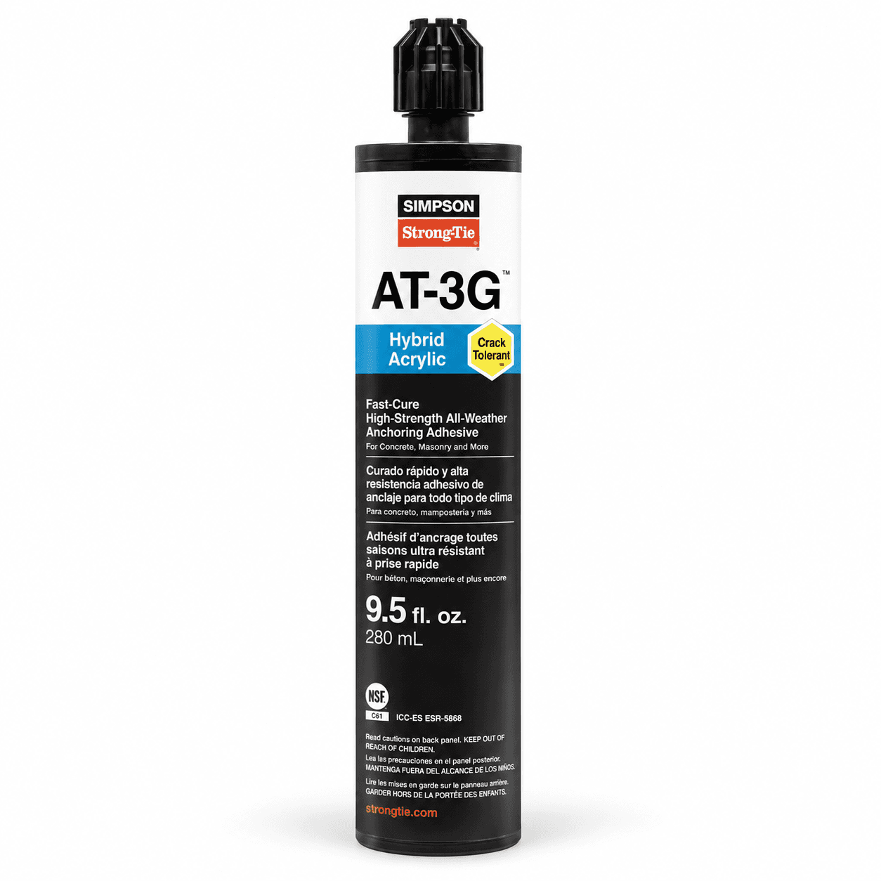 Product photo of Simpson Strong-Tie AT-3G 9.5 oz. High-Strength Acrylic Anchoring Adhesive